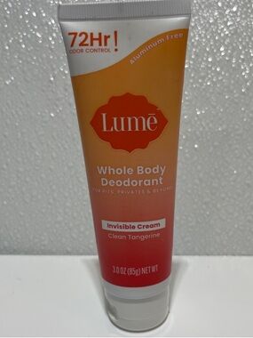 5/$25 Lumē Whole Body Deodorant Invisible Cream - Clean Tangerine (Orange)